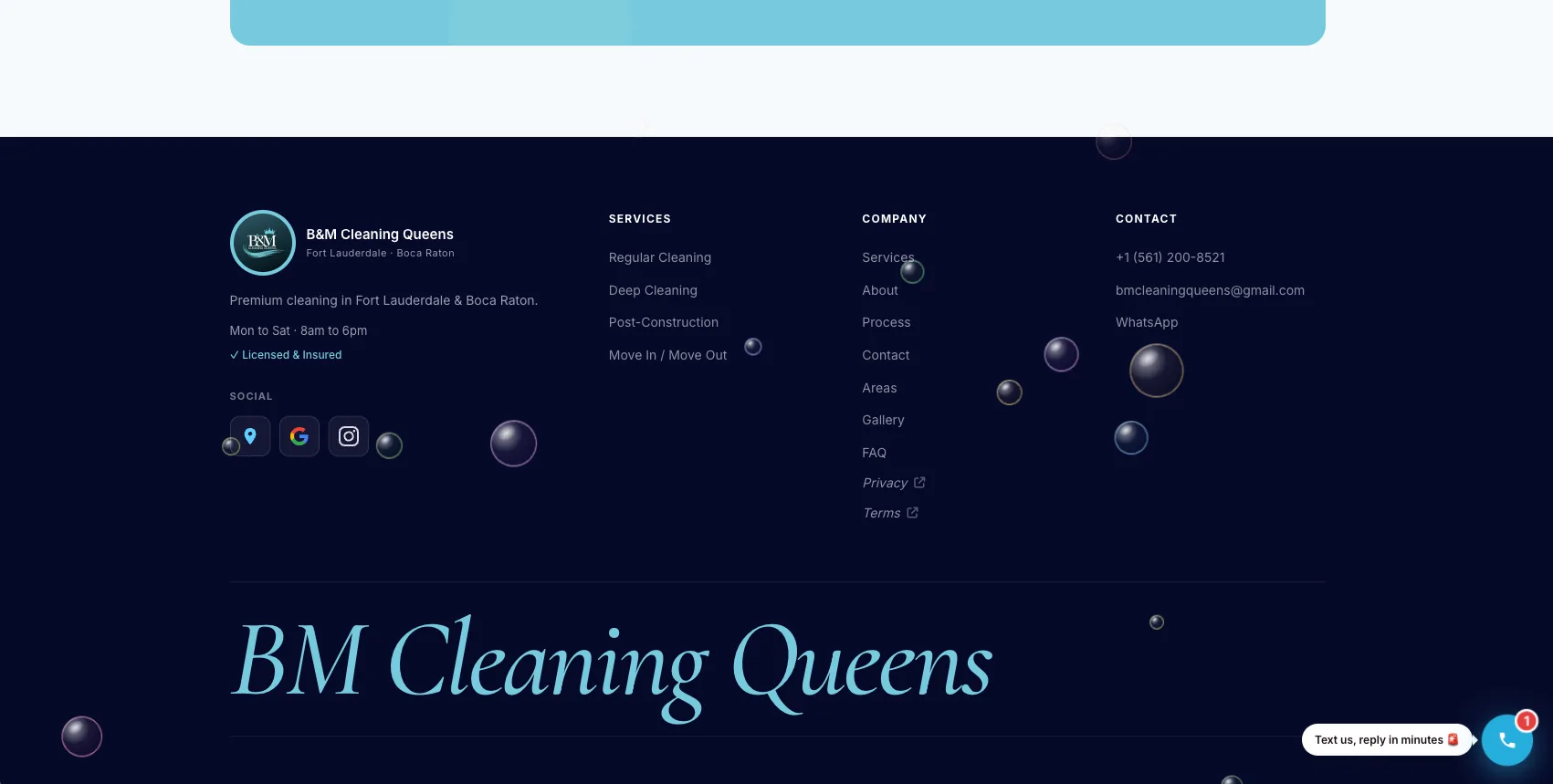 BM Cleaning Queens - Tela principal